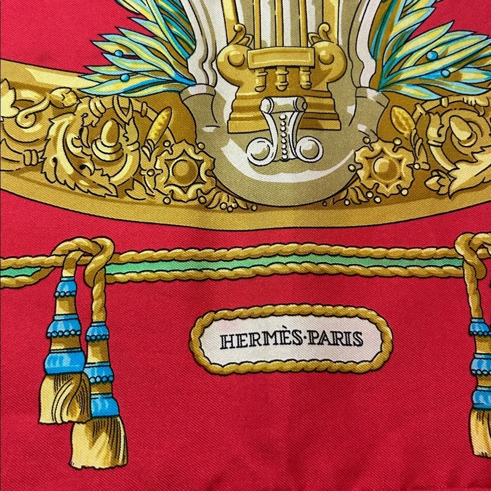 Vintage Hermes Silk Scarff “Homage A Charles Gabriel” - Picture 7 of 11